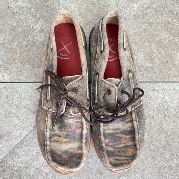 Twisted X Driving Moc Tiger Pattern Distressed Brown Leather Moc Women’s 8M - Picture 6 of 10